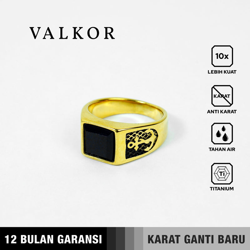 Emrys Premium Ring VALKOR Real Titanium Anti Karat Cincin Titanium Pria Wanita