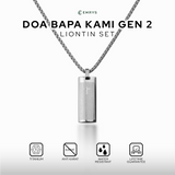 Emrys Liontin Set DOA BAPA KAMI GEN II Kalung Liontin Titanium Anti Karat Pria Wanita