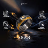Emrys Premium Ring SEAN Real Titanium Anti Karat Cincin Titanium Pria Wanita