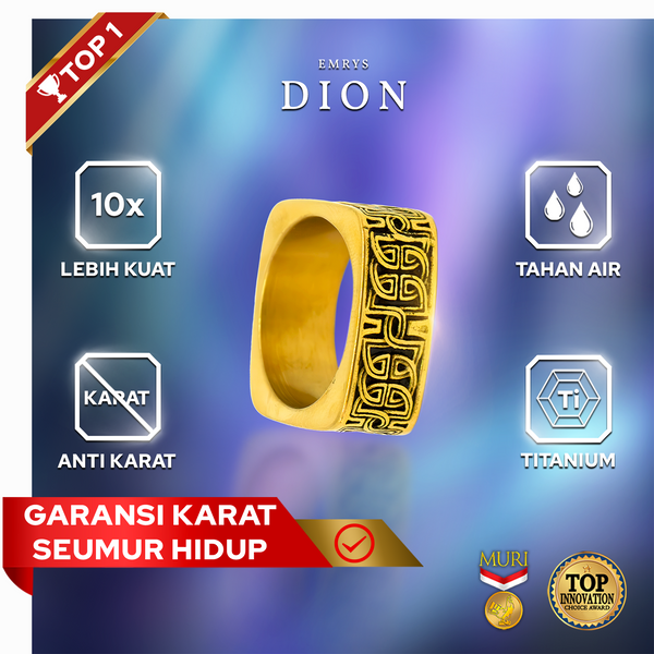 Emrys DION Premium Ring Cincin Titanium Pria Wanita