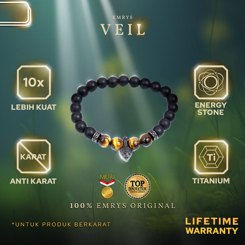 Emrys VEIL Bracelet Real Stone Gelang Batu Pria Wanita