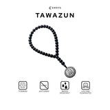 Emrys Premium TAWAZUN Prayer Beads Real Stone Tasbih Batu 33 Butir + LAFADZ ALLAH BULAT