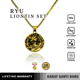 Emrys Liontin Set RYU Real Titanium Anti Karat Kalung Titanium Pria Wanita