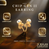 Emrys CHIP GEN 2  EARING 1 Pasang  Anting Tindik TITANIUM Anti Karat Pria dan Wanita