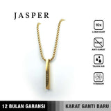Emrys Liontin Set JASPER Real Titanium Anti Karat Kalung Titanium Pria Wanita