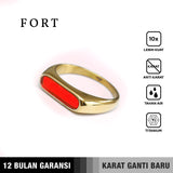 Emrys FORT COLOUR Ring Real Titanium Anti Karat Cincin Pria Wanita