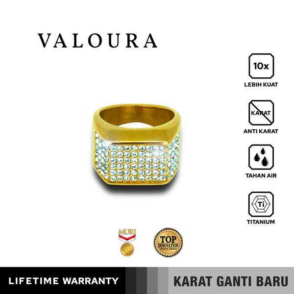 Emrys VALOURA Premium Ring Cincin Titanium Pria Wanita
