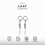 Emrys LEAF ANTING Jepit Titanium Anti Karat Pria dan Wanita