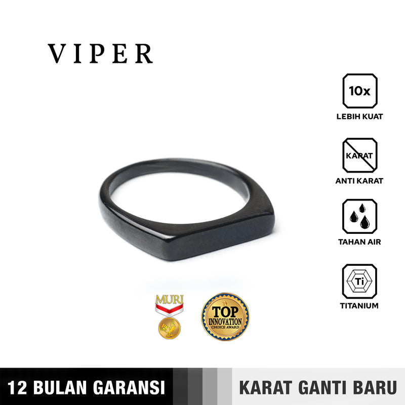 Emrys VIPER Ring Real Titanium Anti Karat Cincin Pria Wanita