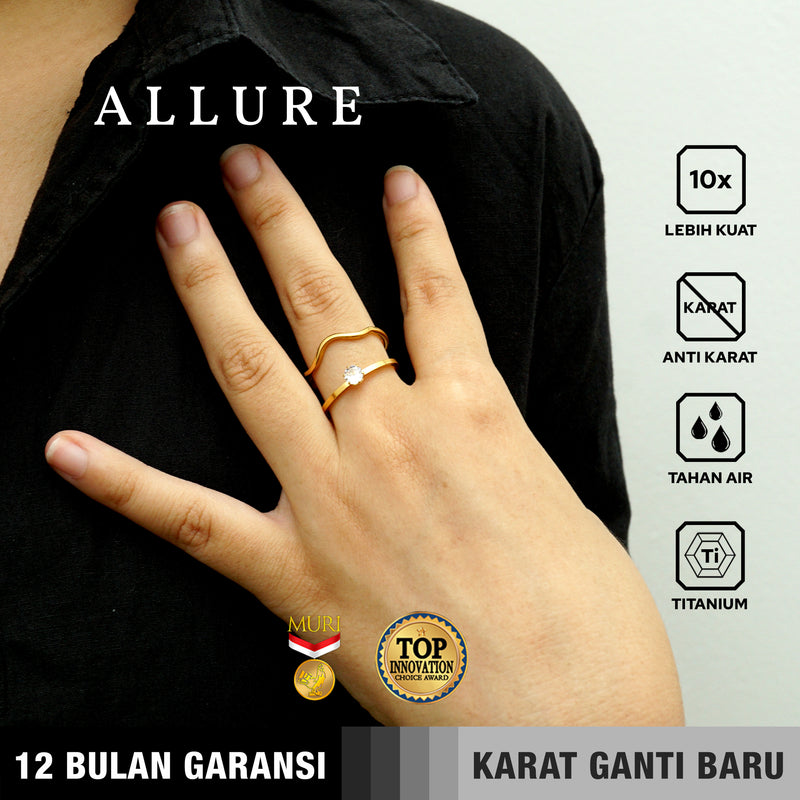 Emrys Ring ALLURE Anti Karat Cincin Titanium Wanita