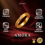 Emrys Premium Ring AMORA Real Titanium Anti Karat Cincin Titanium Pria Wanita