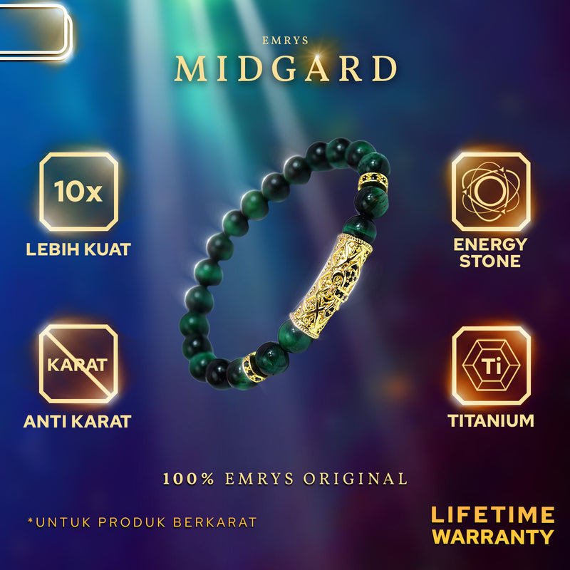Emrys MIDGARD Bracelet Real Stone Gelang Batu Pria Wanita