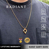 Emrys Liontin Set RADIANT Kalung Liontin Titanium Anti Karat Pria Wanita
