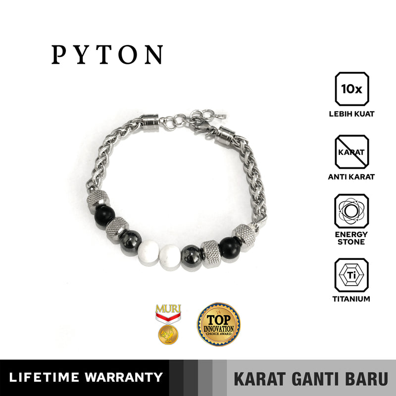 Emrys PYTON Stone Bracelet Gelang Batu Anti-rust Pria Wanita