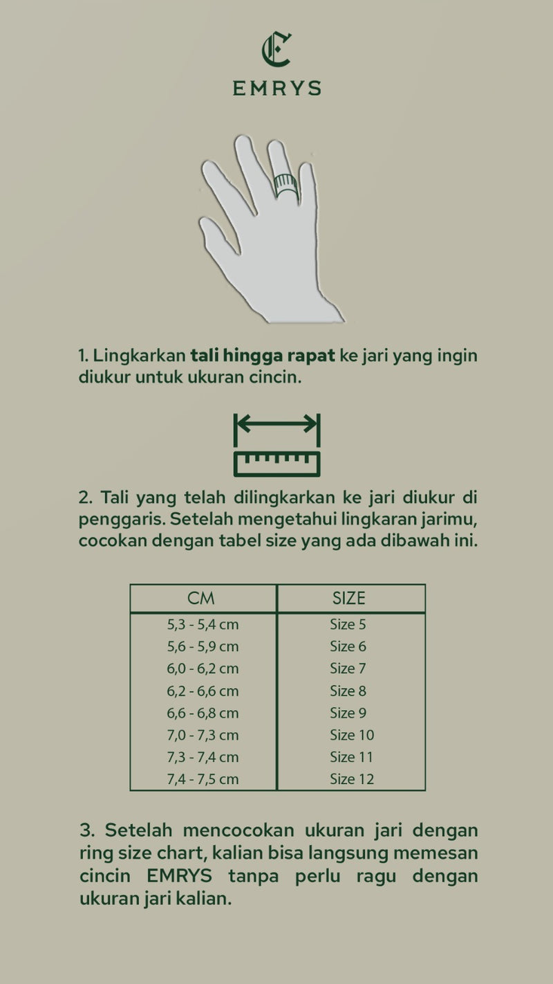 Emrys STARLIGHT Premium Ring Cincin Titanium Pria Wanita