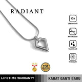 Emrys Liontin Set RADIANT Kalung Liontin Titanium Anti Karat Pria Wanita