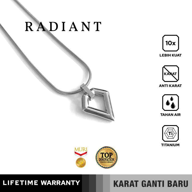 Emrys Liontin Set RADIANT Kalung Liontin Titanium Anti Karat Pria Wanita