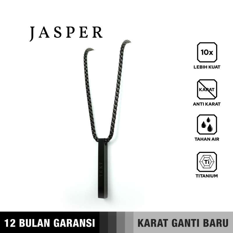 Emrys Liontin Set JASPER Real Titanium Anti Karat Kalung Titanium Pria Wanita