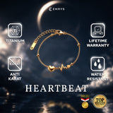 Emrys Bracelet HEARTBEAT Real Titanium Gelang Rantai Anti Karat Pria dan Wanita