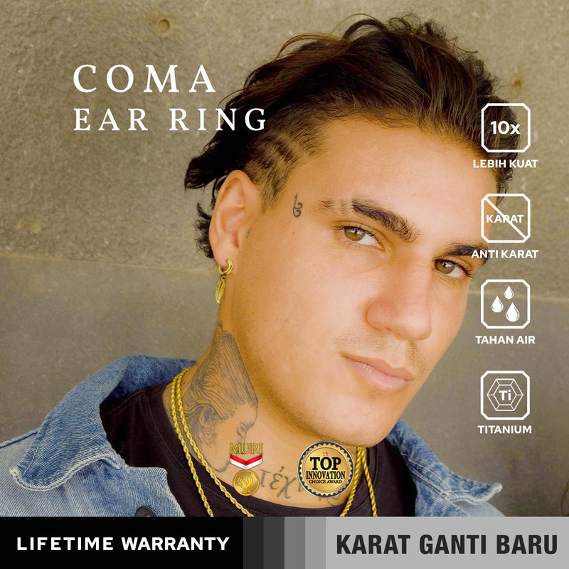 Emrys COMA Anting Tindik Titanium Anti Karat Pria dan Wanita