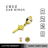 Emrys CRUZ Salib Anting Tindik TITANIUM Anti Karat Pria dan Wanita