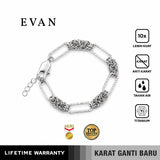 Emrys Premium Bracelet EVAN Real Titanium Aksesoris Gelang Anti Karat Pria Wanita Garansi Karat Seumur Hidup