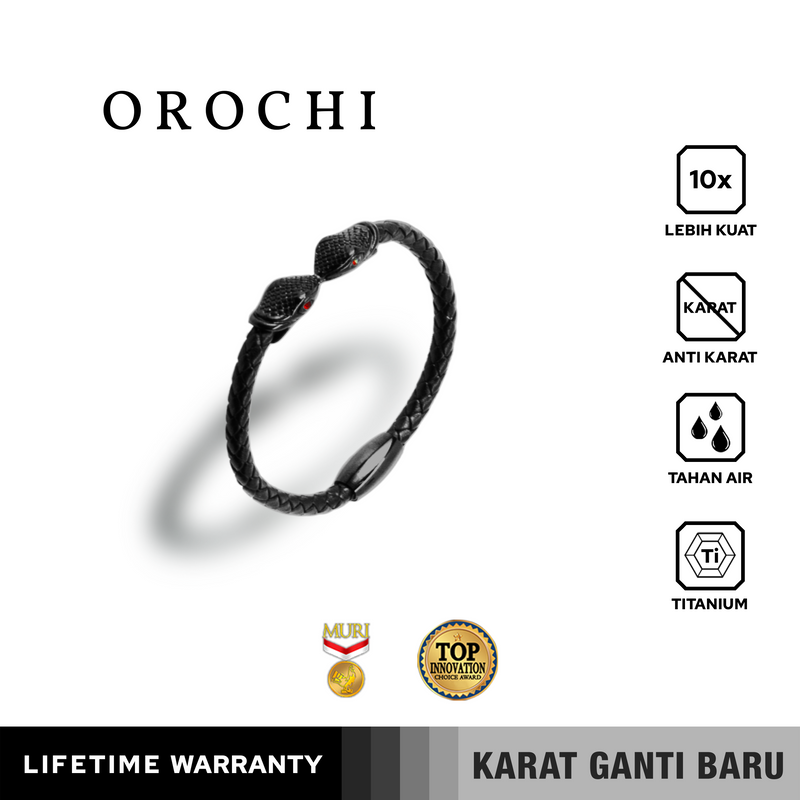 Emrys OROCHI  Bracelet Real Leather Gelang Kulit Pria Wanita