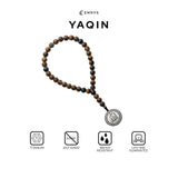 Emrys Premium YAQIN Prayer Beads Real Stone Tasbih Batu 33 Butir + LAFADZ ALLAH BULAT