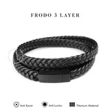 Emrys FRODO 3 LAYER Bracelet Real Leather Gelang Kulit Pria Wanita