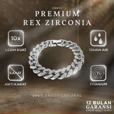 Emrys Bracelet PREMIUM REX ZIRCONIA Gelang Rantai Titanium Pria Wanita