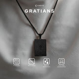 Emrys Liontin Set GRATIANS Real Titanium Anti Karat Kalung Titanium Pria Wanita