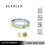 Emrys Simple Ring ELYSIAN Real Titanium Anti Karat Cincin Titanium Pria Wanita