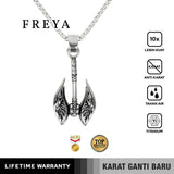 Emrys Liontin Set FREYA Real Titanium Anti Karat Kalung Titanium Pria Wanita