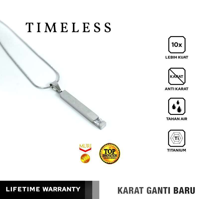 Emrys Liontin Set TIMELESS Real Titanium Anti Karat Kalung Titanium Pria Wanita