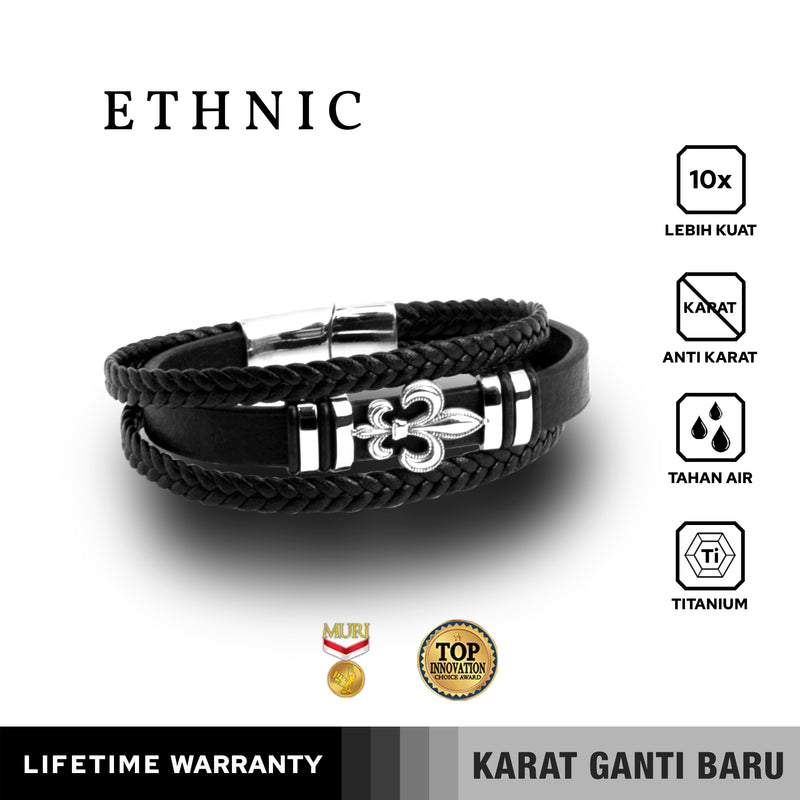 Emrys ETHNIC Bracelet Real Leather Gelang Kulit Pria Wanita
