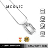 Emrys Liontin Set MOSAIC Kalung Liontin Titanium Anti Karat Pria Wanita