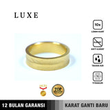 Emrys Premium Ring LUXE  Real Titanium Anti Karat Cincin Pria Wanita