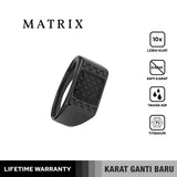 Emrys Premium Ring MATRIX Carbon Real Titanium Anti Karat Cincin Titanium Pria Wanita