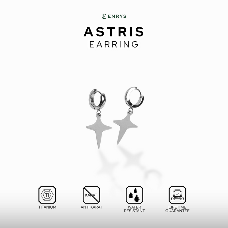 Emrys ASTRIS ANTING Tindik Titanium Anti Karat Pria dan Wanita