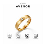 Emrys Premium Ring AVENOR Real Titanium Anti Karat Cincin Titanium Pria Wanita