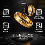 [DEFECT RING] Emrys Simple Ring DOFF EYE Titanium Anti Karat Cincin Titanium Pria Wanita