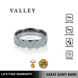 Emrys Premium Ring VALLEY Real Titanium Anti Karat Cincin Titanium Pria Wanita