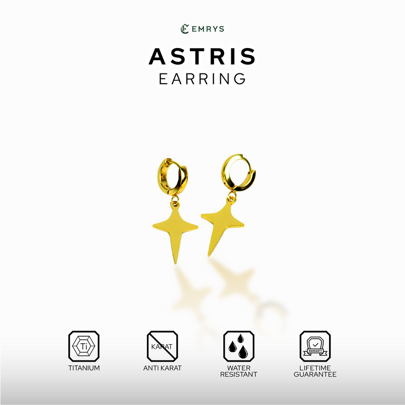 Emrys ASTRIS ANTING Tindik Titanium Anti Karat Pria dan Wanita