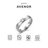 Emrys Premium Ring AVENOR Real Titanium Anti Karat Cincin Titanium Pria Wanita