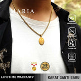 Emrys Liontin set MARIA Necklace Titanium Anti Karat Pria Wanita