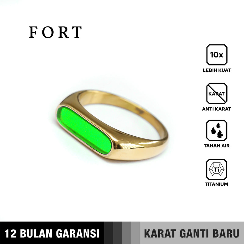 Emrys FORT COLOUR Ring Real Titanium Anti Karat Cincin Pria Wanita