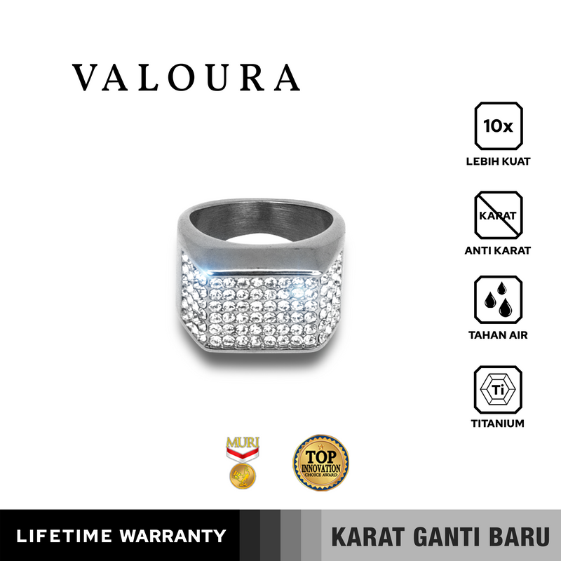 Emrys VALOURA Premium Ring Cincin Titanium Pria Wanita