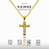 Emrys Liontin Set KAIROZ Titanium Anti Karat Kalung Liontin Salib Titanium Pria Wanita