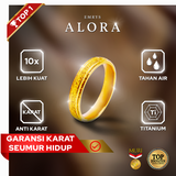 Emrys Premium Ring ALORA Real Titanium Anti Karat Cincin Titanium Pria Wanita