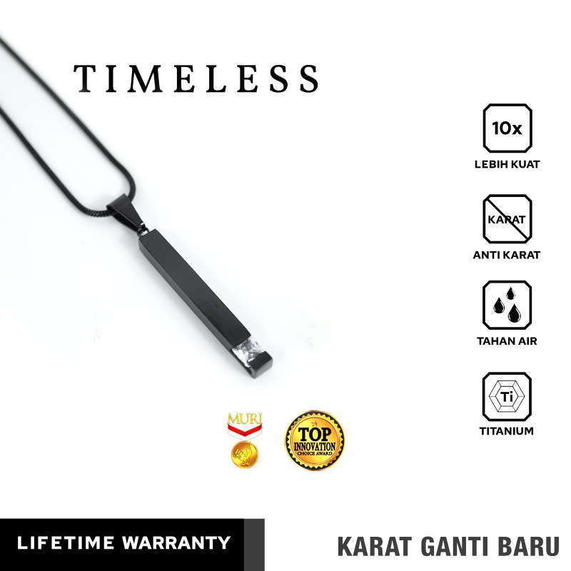 Emrys Liontin Set TIMELESS Real Titanium Anti Karat Kalung Titanium Pria Wanita